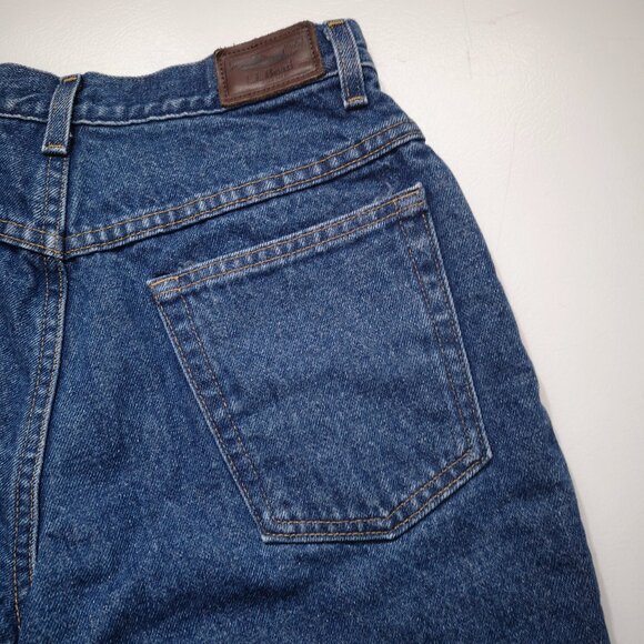 L.L. Bean Ladies Size 6P Flannel Lined Double L Relaxed Fit Medium Wash Jeans - Picture 9 of 14